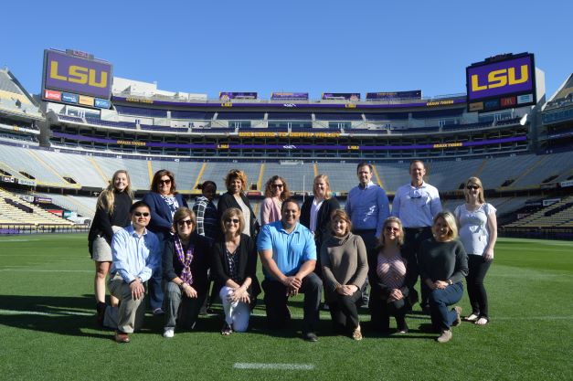 Group in Tiger stadium