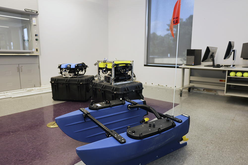 Three Marine Robotics vehicles