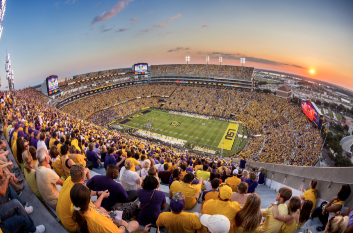 tiger stadium at sundown