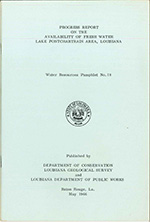 Fresh water availability Lake Pontchartrain, 1966