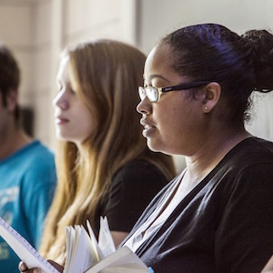 Communication Studies students give a presentation on language.